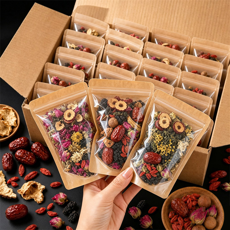 Food Storage Zipper Bags - 100 Stück transparente Kraftpapier-Verpackungsbeutel, lebensmittelecht, zur