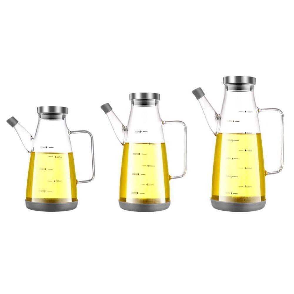 Food Storage Glass Containers Large - Ölspenderflasche in Lebensmittelqualität, auslaufsicher, großes Fassungsvermögen,