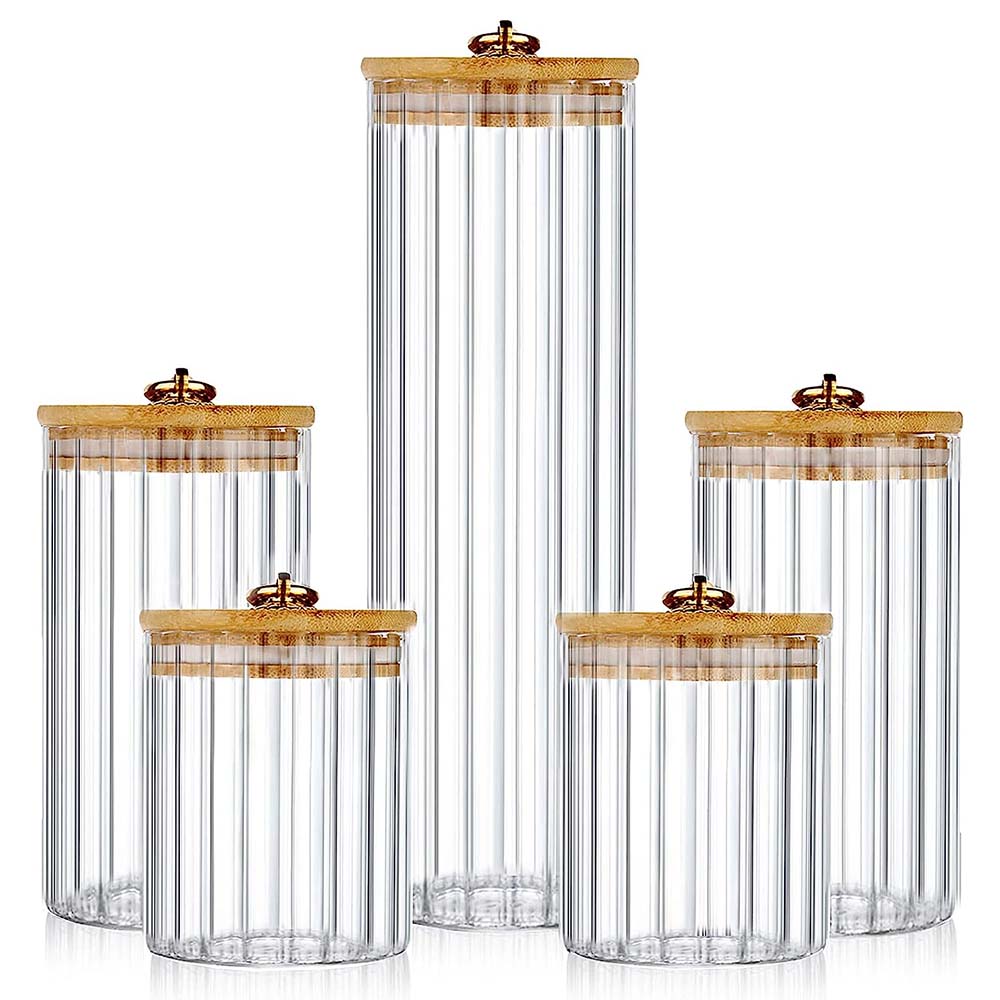 Food Storage Glass Container Set - Glas-Aufbewahrungsdosen Set mit 3 Stück, Luftdichte