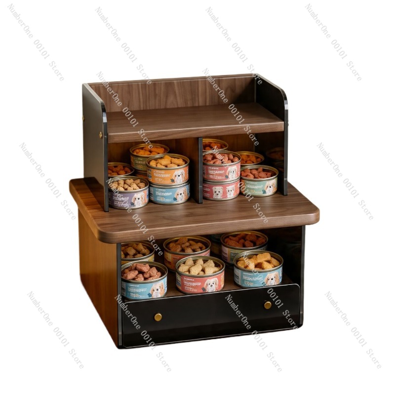 Food Storage Freeze Dried - Großes Mehrstöckiges Aufbewahrungsregal für Haustier-Snacks, Desktop-Organizer