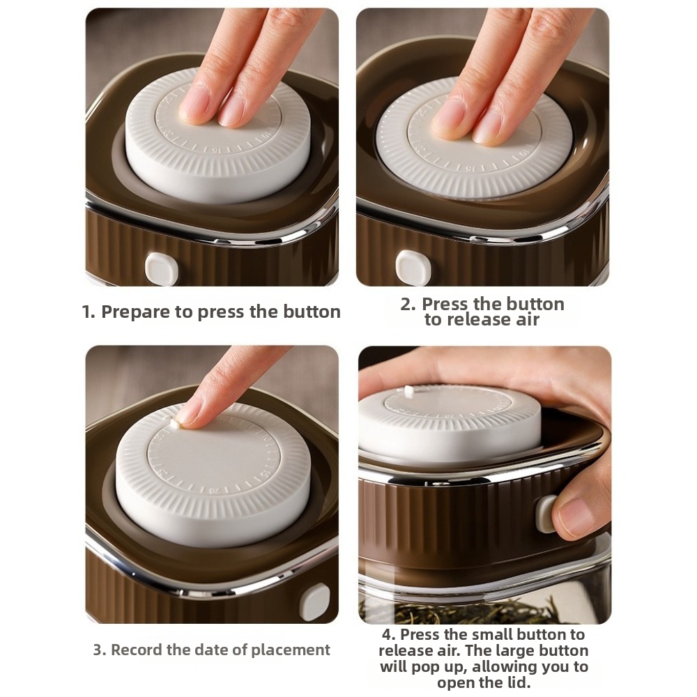 Food Storage Glass Containers Large - Glasbehälter für Kaffeebohnen mit Datumsanzeige Feuchtigkeitsbeständige