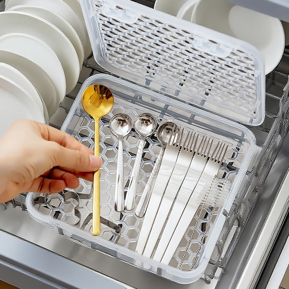 Food Storage Without Plastic - Ausgehöhlte Spülmaschinenfeste Geschirr-Reinigungsbox Lebensmittelechte Doppelseitige Stäbchen-Reinigungs-