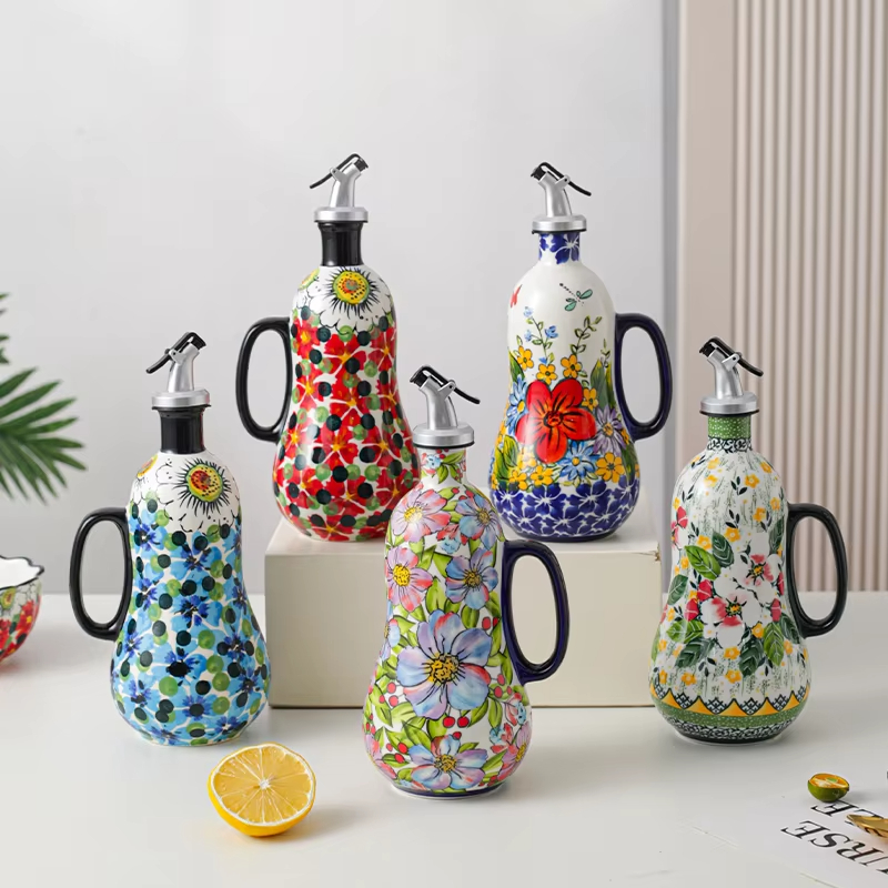 Food Storage In Plants - Blumen Pflanzen Keramik Olivenöl Flasche Sojasauce