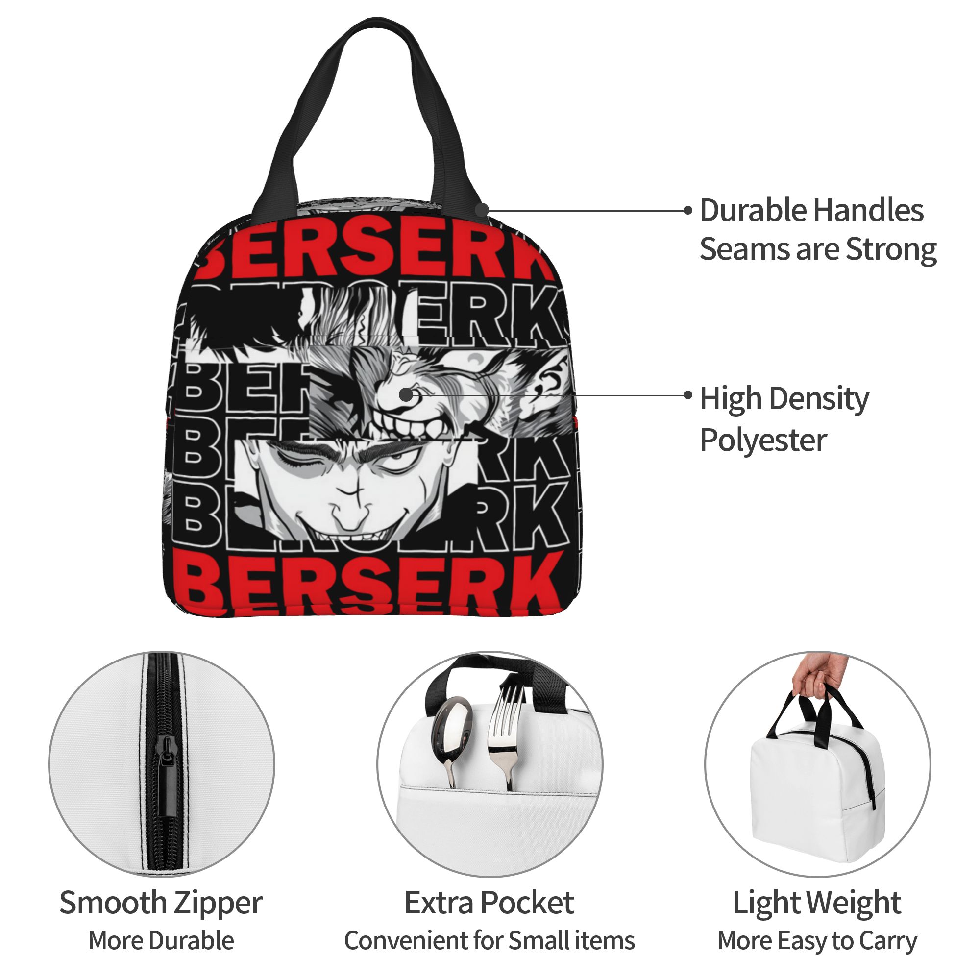 Food Storage Cupboard - B-Berserks Thermoisolierte Lunchtasche mit Markenaufdruck „Warrior