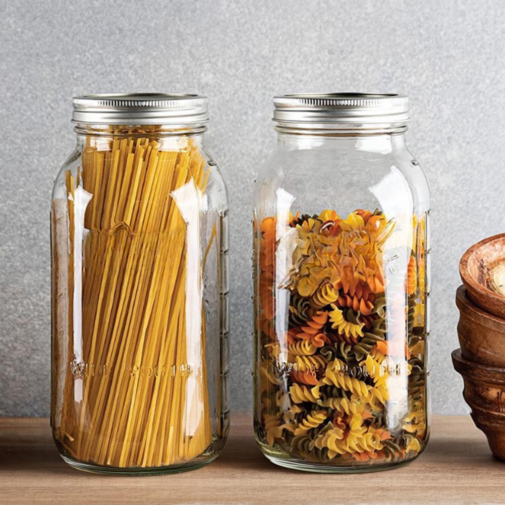 Food Storage Glass Containers Large - 2000ML Weithals-Einmachglas aus Glas, großes Vorratsglas