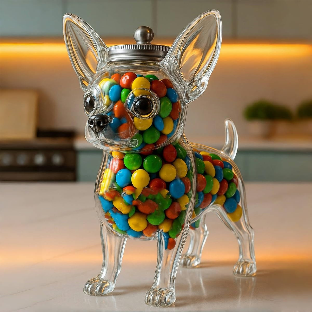 Food Storage Glass Container Set - Behälter in Form eines Chihuahua-Hundes zur
