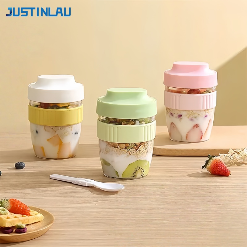 Food Storage Yogurt - JUSTINLAU Tragbarer Frühstücks- und Obstbehälter mit