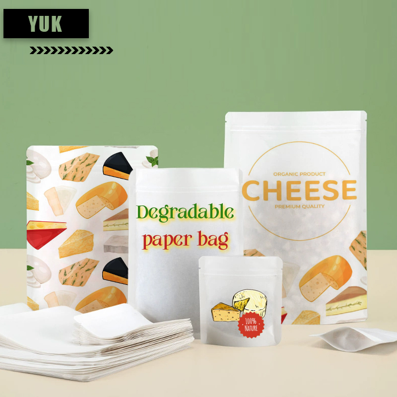 Food Storage In Plants - Maßgeschneiderte abbaubare Kraftpapier-Reißverschlussbeutel, Teeaufbewahrung, versiegelte Standbeutel