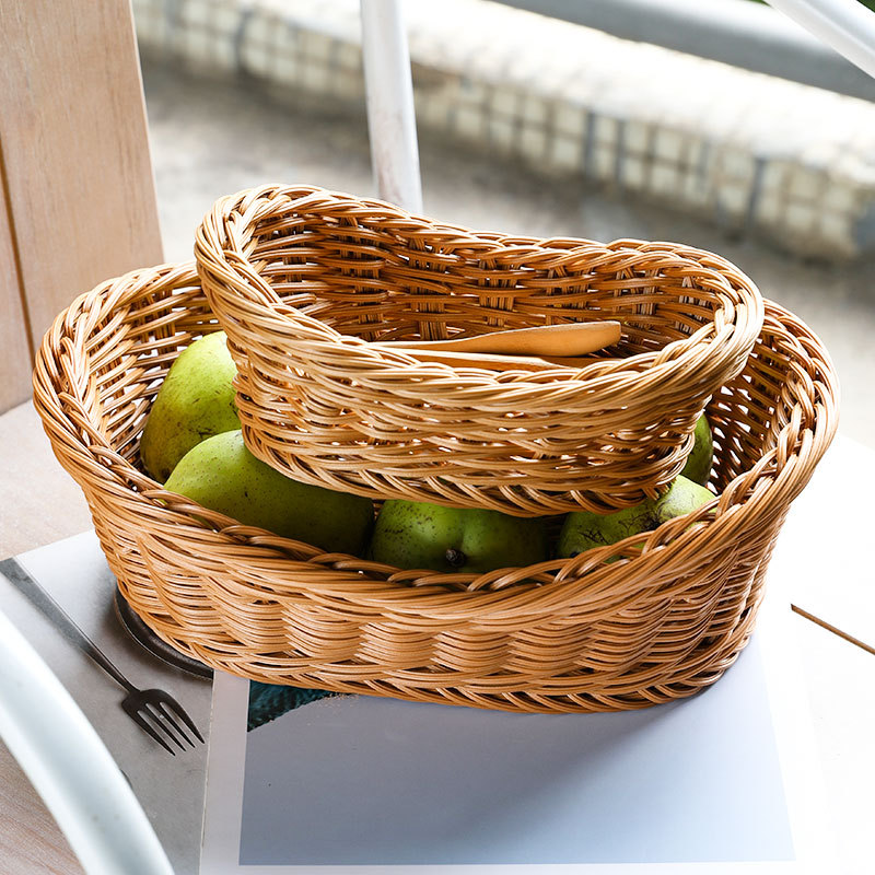 Food Storage In Plants - Ovale Rattan gewebte Aufbewahrung skorb Brot