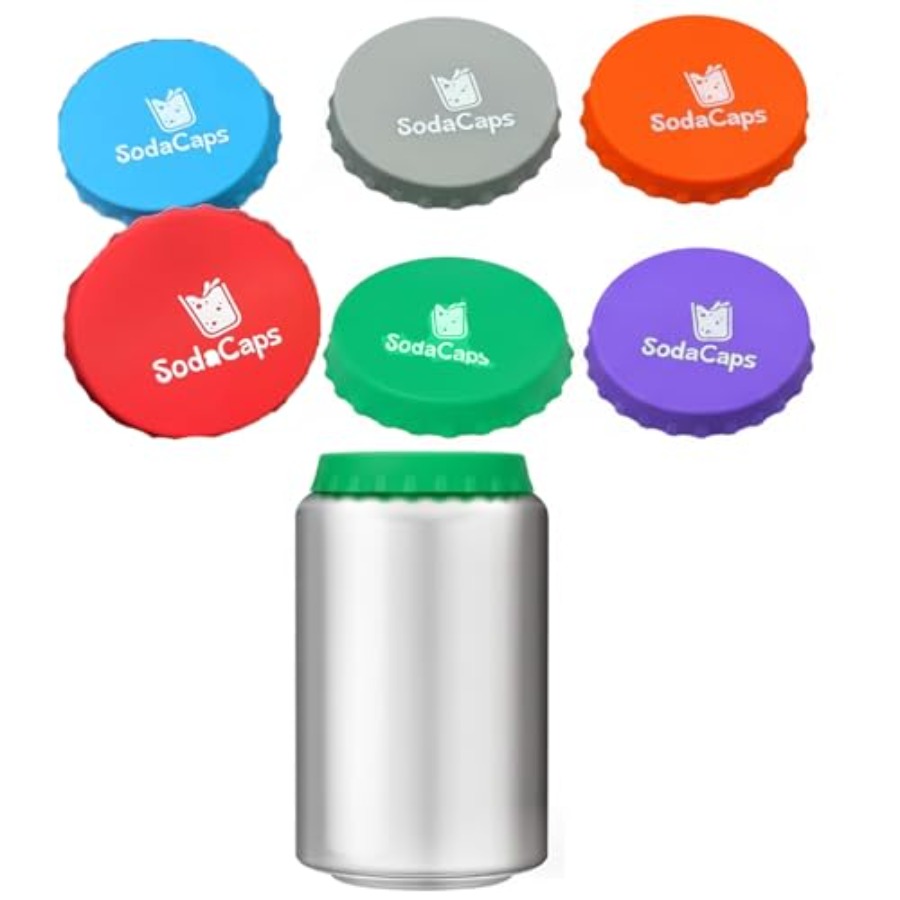 Silicone Stretch Lid - Wiederverwendbare Silikon-Getränkedosendeckel im 6er-Pack, Dosenverschlüsse zur