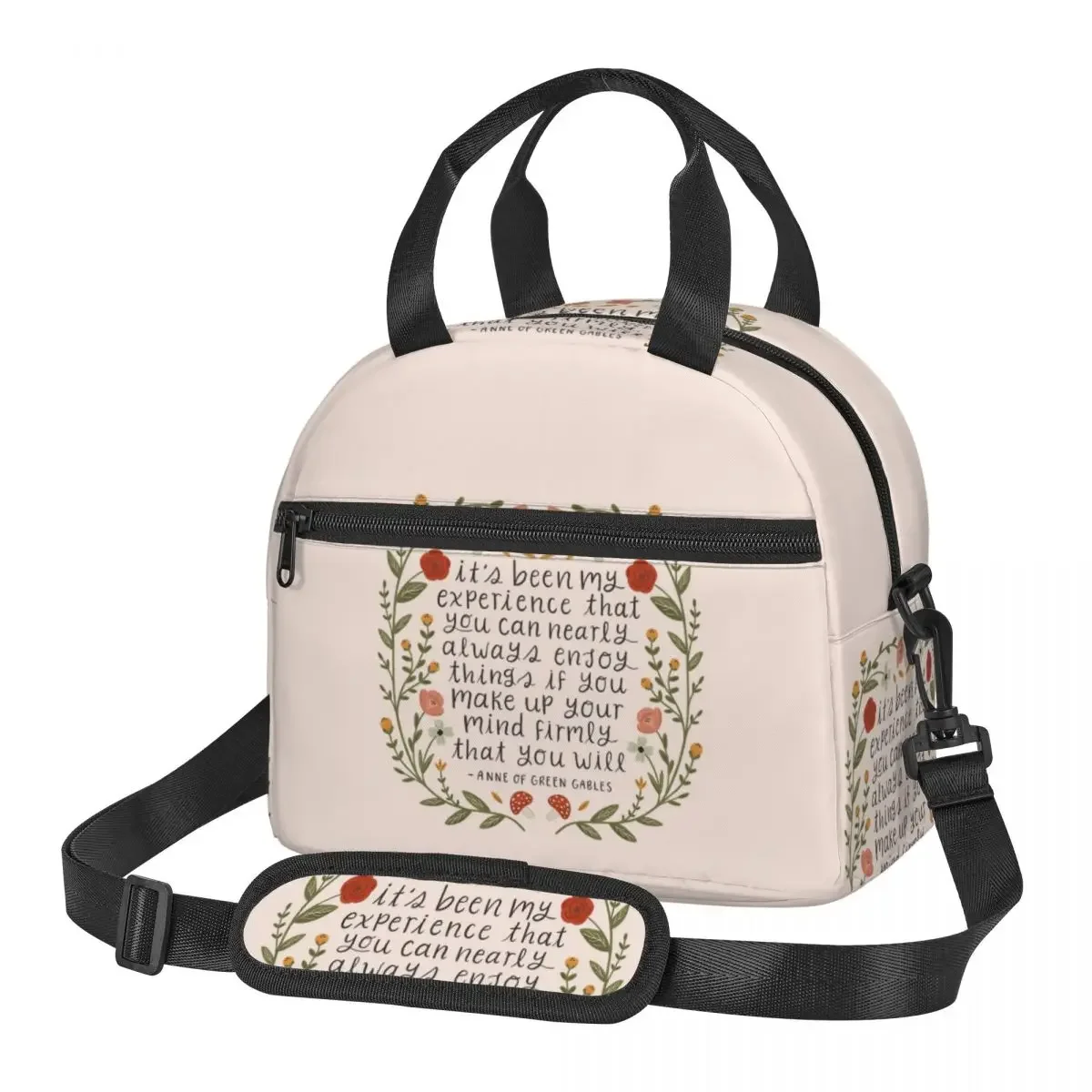 Food Storage Quotes - Isolierte Lunchtasche mit Zitat „Enjoy Things“
