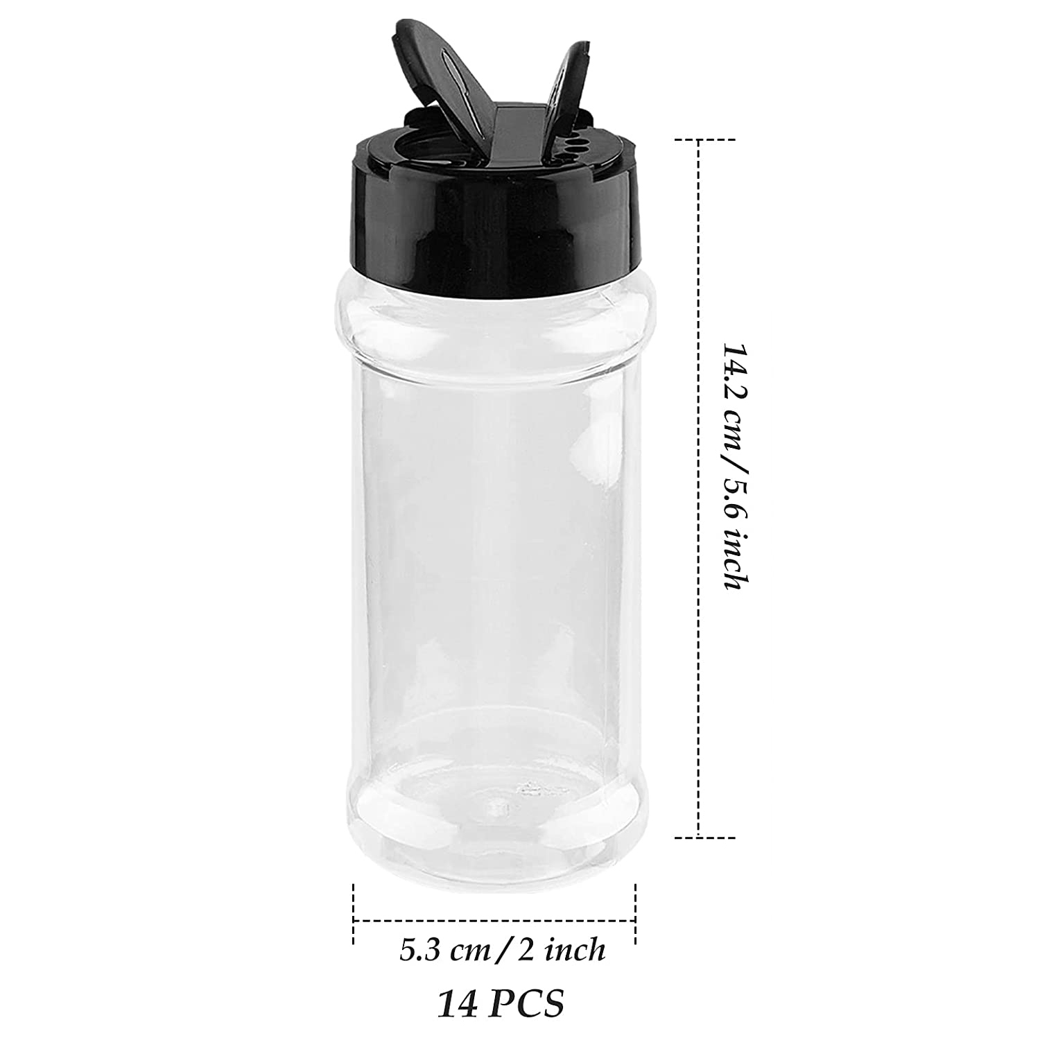 Herb Keeper Container - 8-Unzen-Gewürzgläser mit Streudeckeln, leere Gewürzgläser, Gewürzbehälter