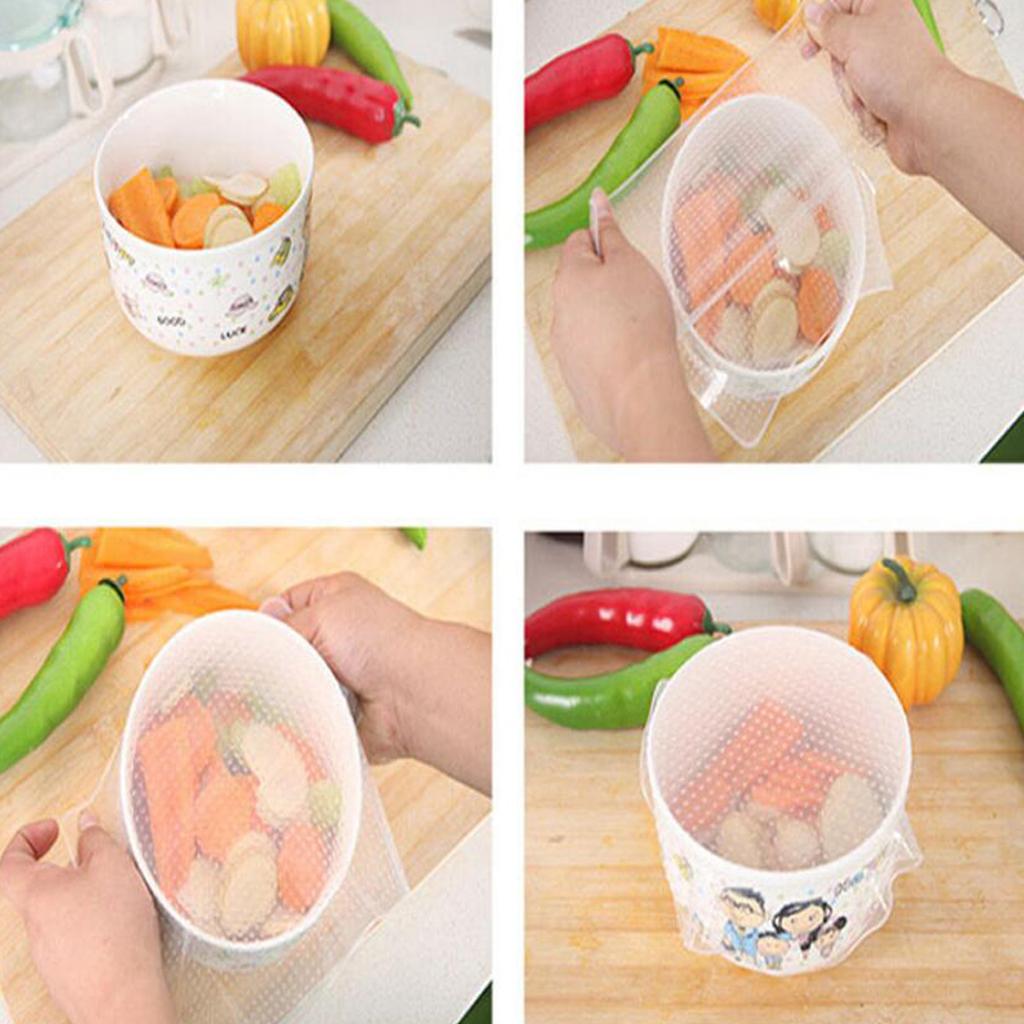 Silicone Stretch Lid - Langlebiger Transparenter Silikon-Stretchdeckel Luftdichtes Abdeckset für