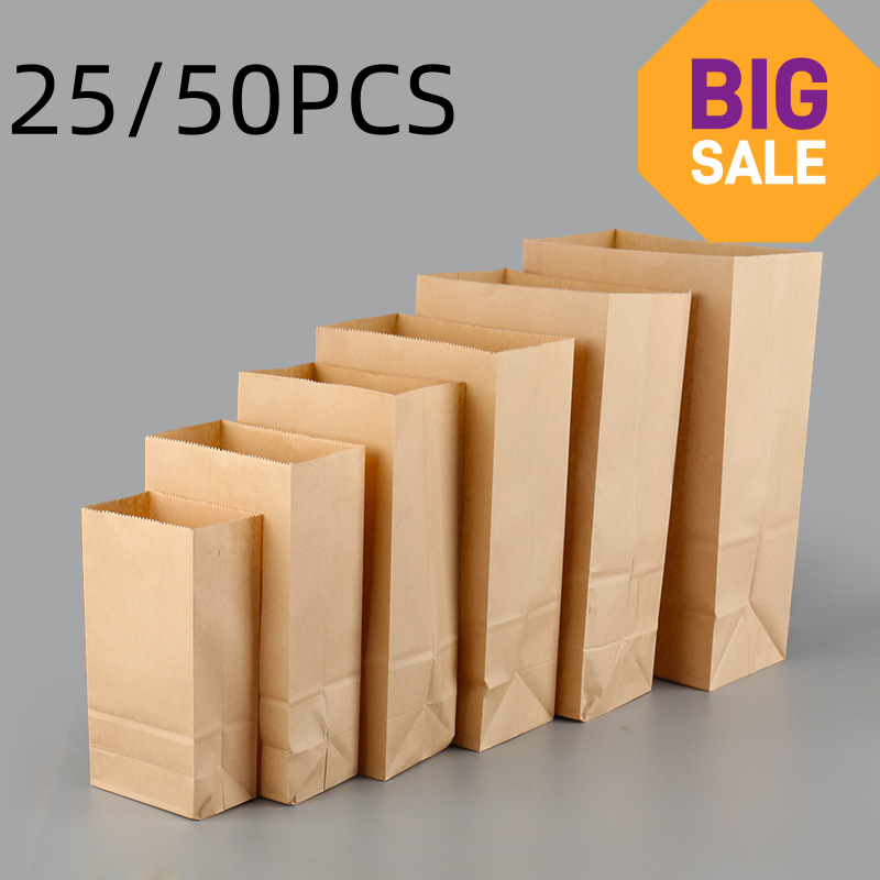 25/50 Stück braune Kraftpapier – Food Storage In Plants Bewertung und Preis