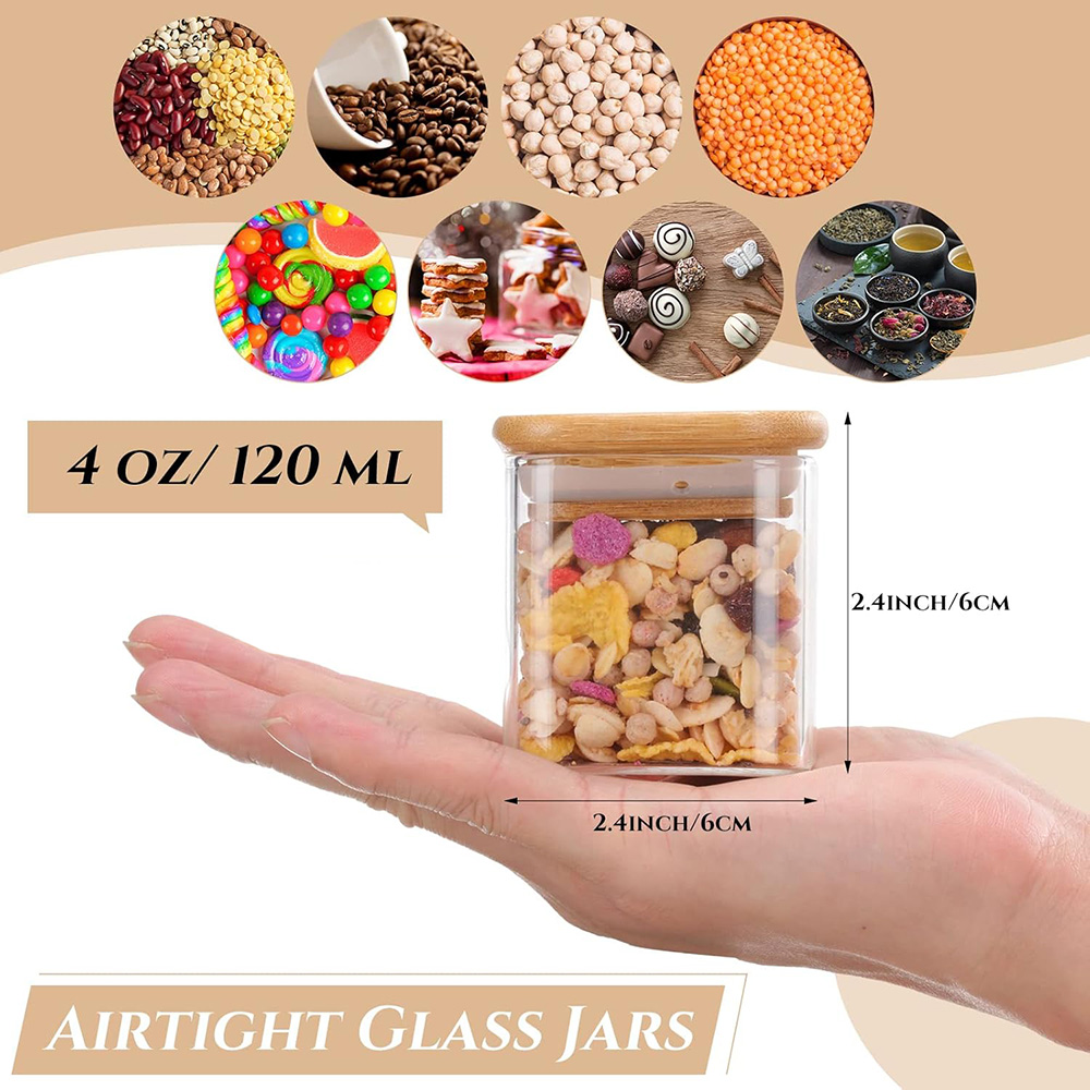 4oz 6Packs Glasgefäße Set mit  – Food Storage Glass Container Set Bewertung und Preis