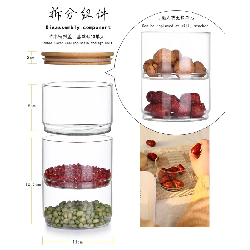 Neues 1200 ml 3-Schicht-Glasbe – Food Storage Glass Container Set Bewertung und Preis