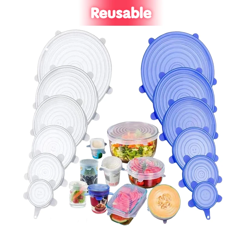 6PCS Stretch Silikon Abdeckung – Silicone Stretch Lid Bewertung und Preis