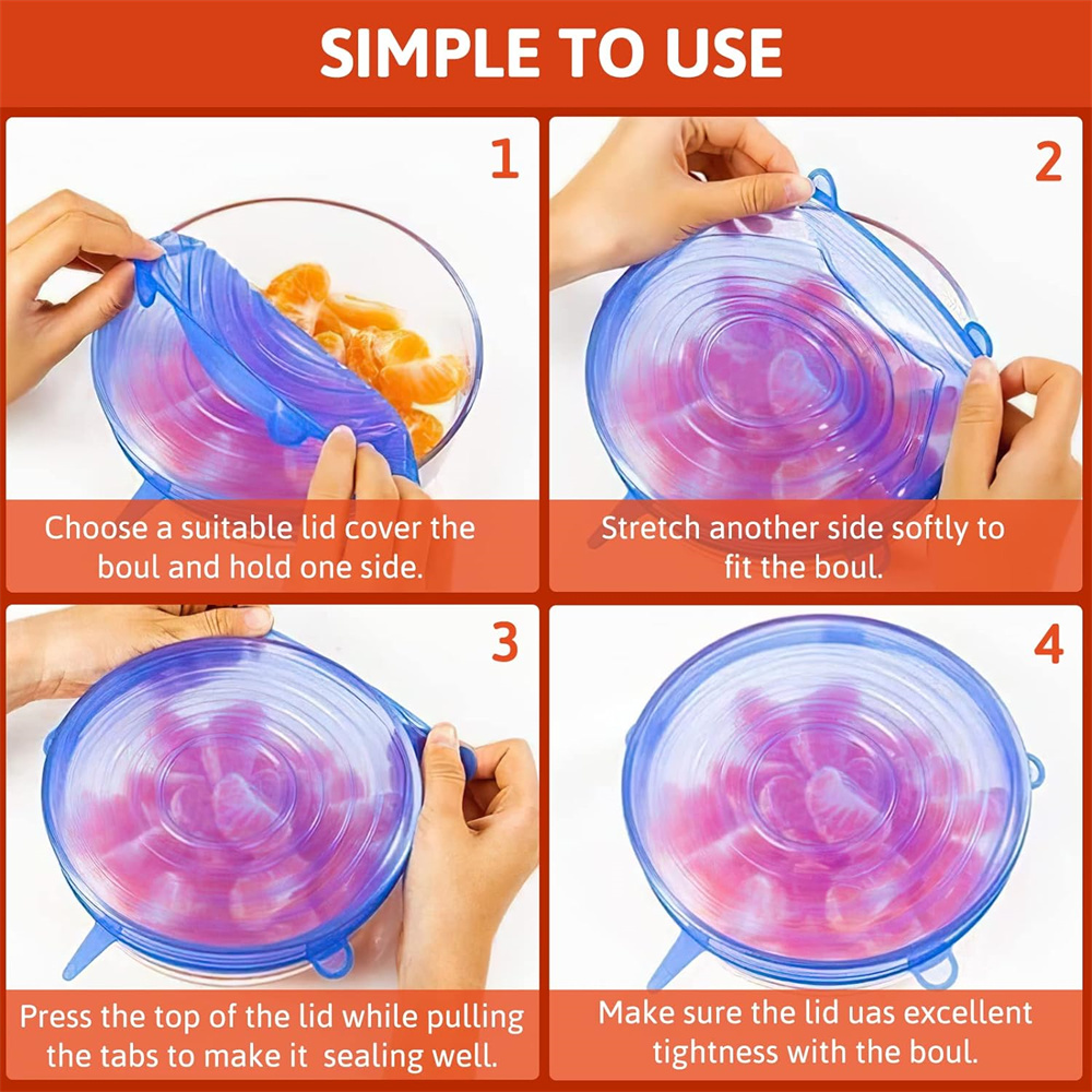6Pcs Food Grade Silikon Erhalt – Silicone Stretch Lid Bewertung und Preis