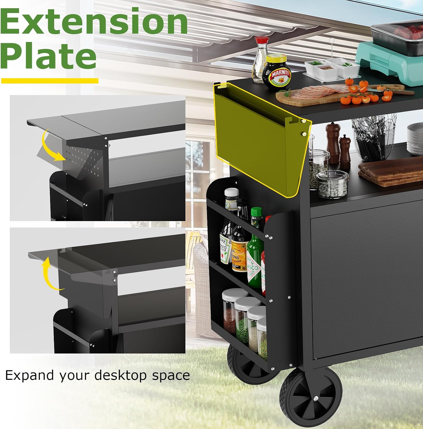 Outdoor-Grillwagen mit Staurau – Food Storage With Wheels Bewertung und Preis