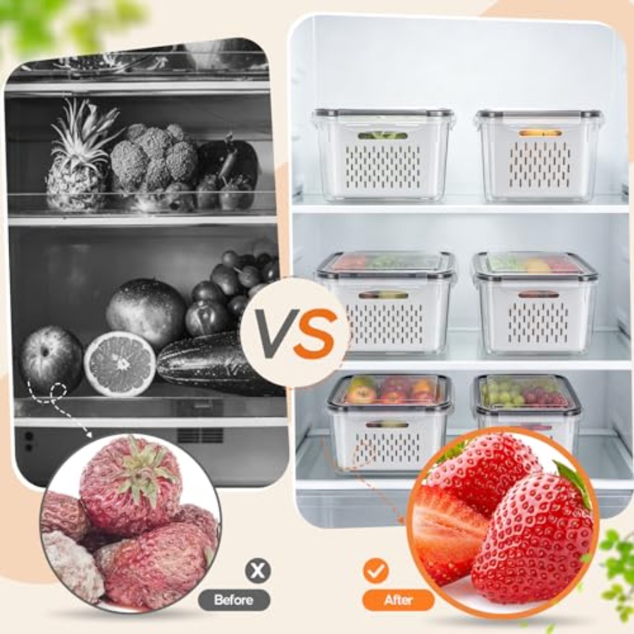 Obst-Aufbewahrungsbehälter für – Food Storage Organization Bewertung und Preis