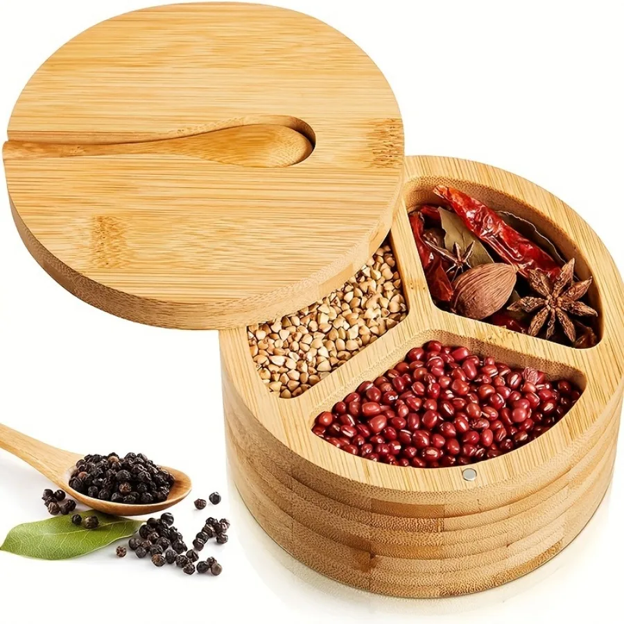 Bambusbedeckter Holzlöffel Gew – Herb Keeper Container Bewertung und Preis