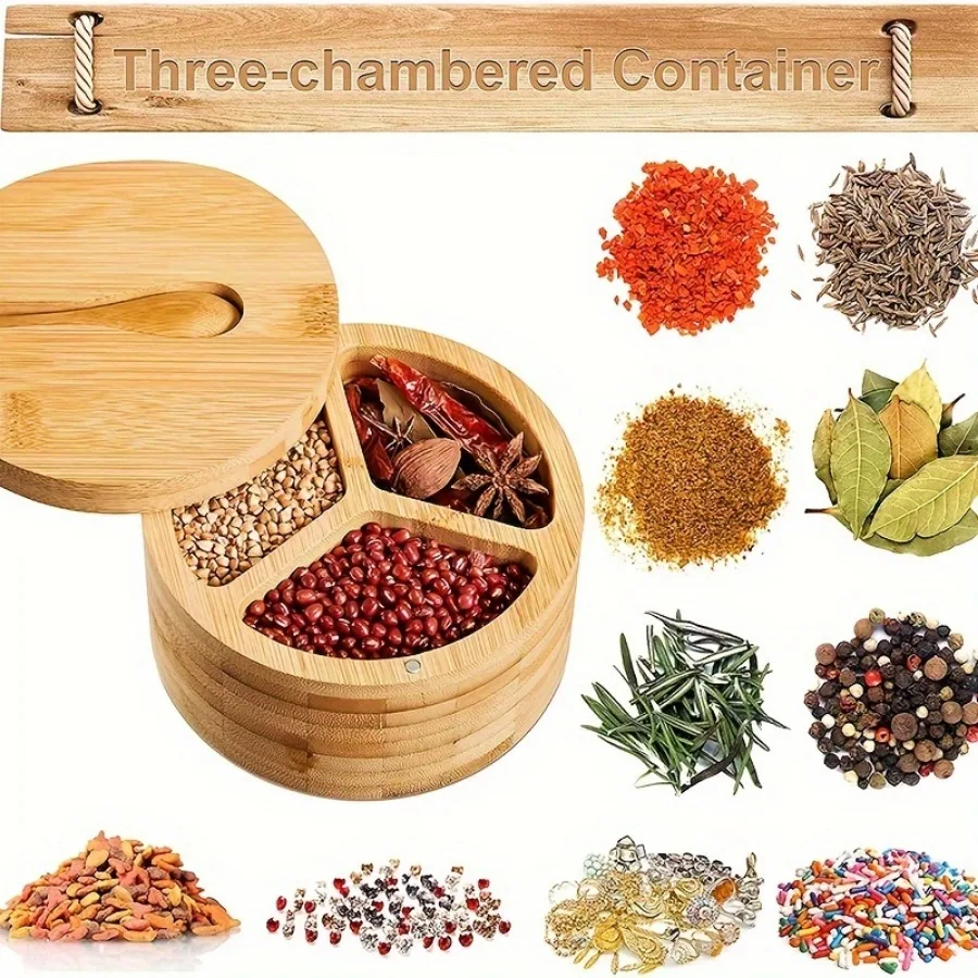 Bambusbedeckter Holzlöffel Gew – Herb Keeper Container Bewertung und Preis
