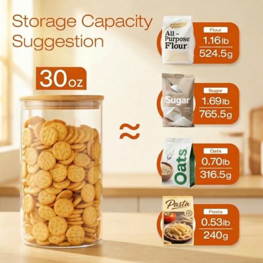 Glasbehälter mit Bambusdeckeln – Food Storage Glass Container Set Bewertung und Preis