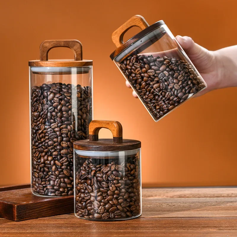 800–2100 ml Glasgefäß mit Holz – Food Storage Glass Containers Large Bewertung und Preis