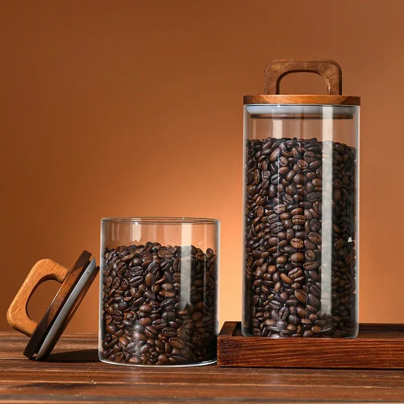 800–2100 ml Glasgefäß mit Holz – Food Storage Glass Containers Large Bewertung und Preis