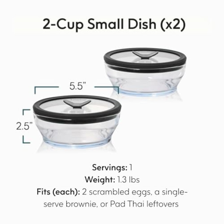 2er-Pack 2-Tassen-Glas-Lebensm – Food Storage Glass Container Set Bewertung und Preis
