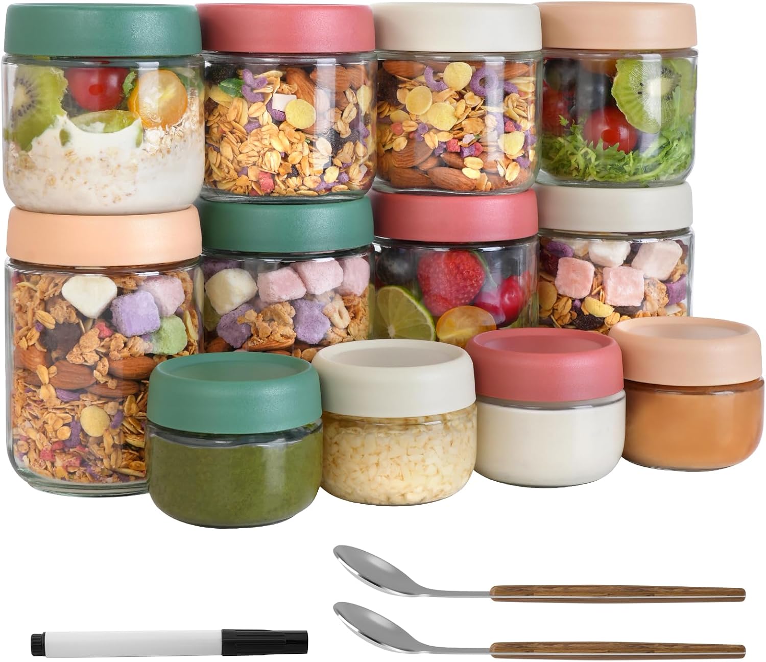 12er-Pack Overnight-Oats-Behäl – Food Storage Yogurt Bewertung und Preis
