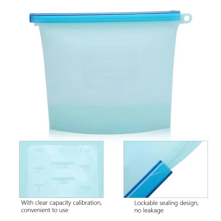 1000ml Wiederverwendbarer Sili – Food Storage Zipper Bewertung und Preis