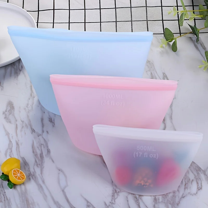 Wiederverwendbare Silikon-Aufb – Food Storage Zipper Bags Bewertung und Preis