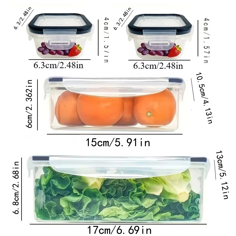 8-teiliges Set mit 4 Behältern – Food Storage Cupboard Bewertung und Preis