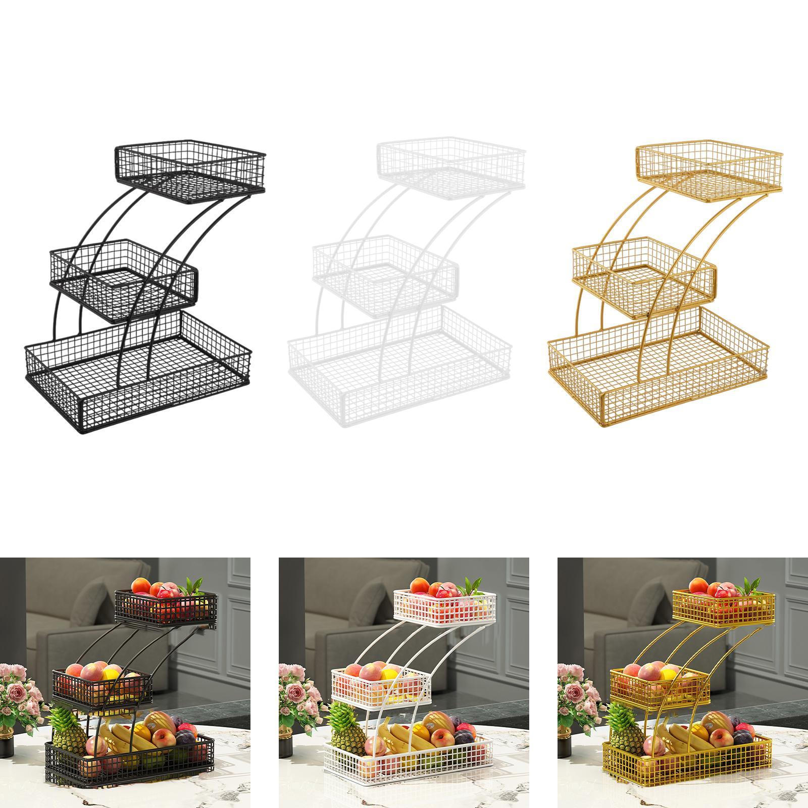Dreistufiger Eisen-Obstkorb fü – Food Storage Rack For Kitchen Bewertung und Preis