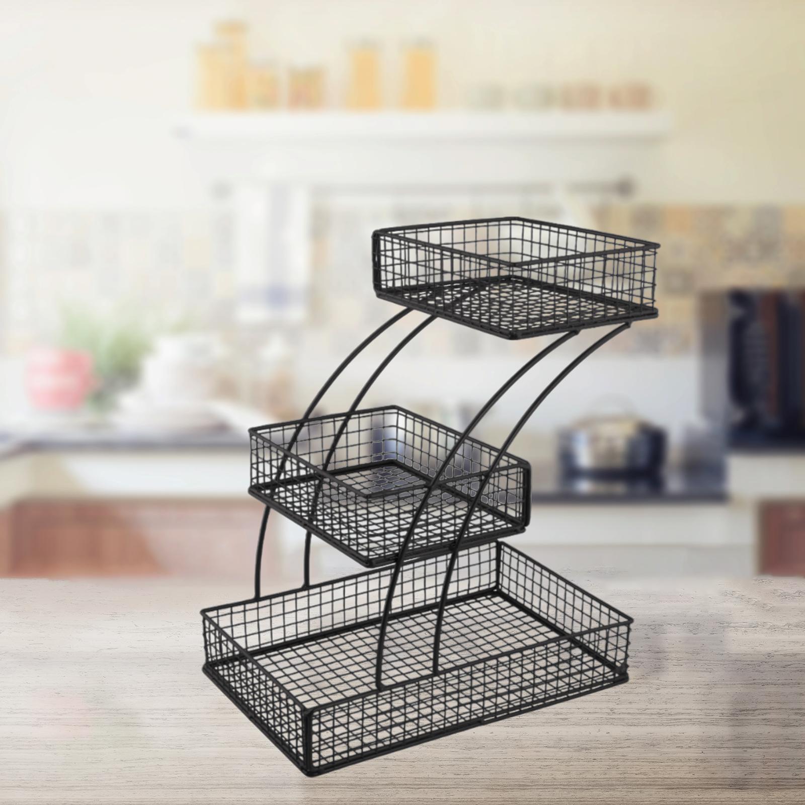Dreistufiger Eisen-Obstkorb fü – Food Storage Rack For Kitchen Bewertung und Preis