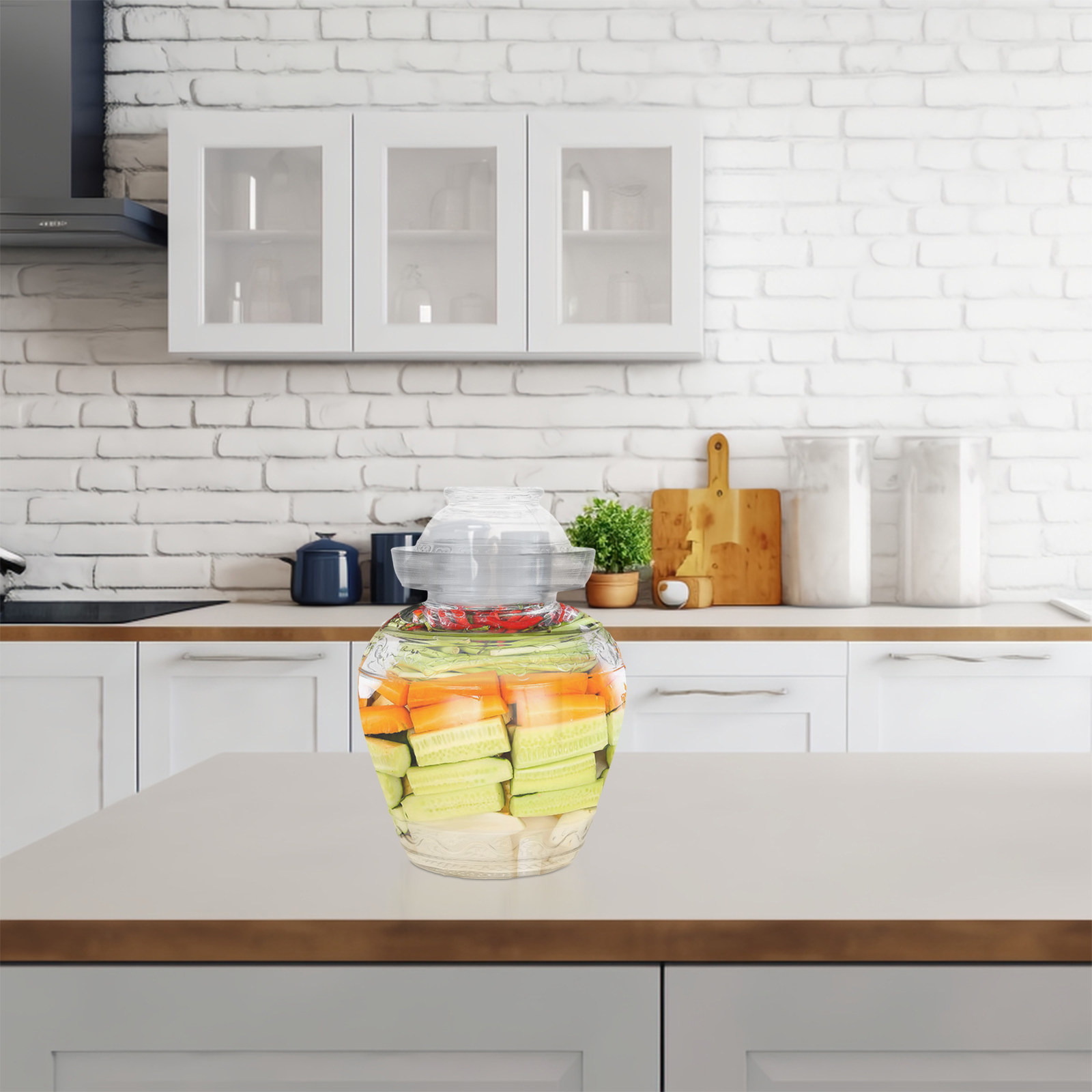 Großes Glas-Einmachglas aus Bo – Food Storage Glass Containers Large Bewertung und Preis