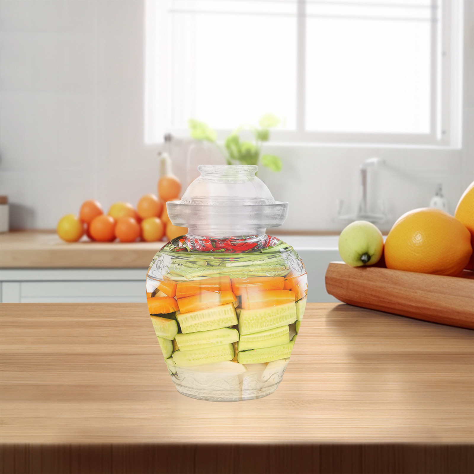 Großes Glas-Einmachglas aus Bo – Food Storage Glass Containers Large Bewertung und Preis