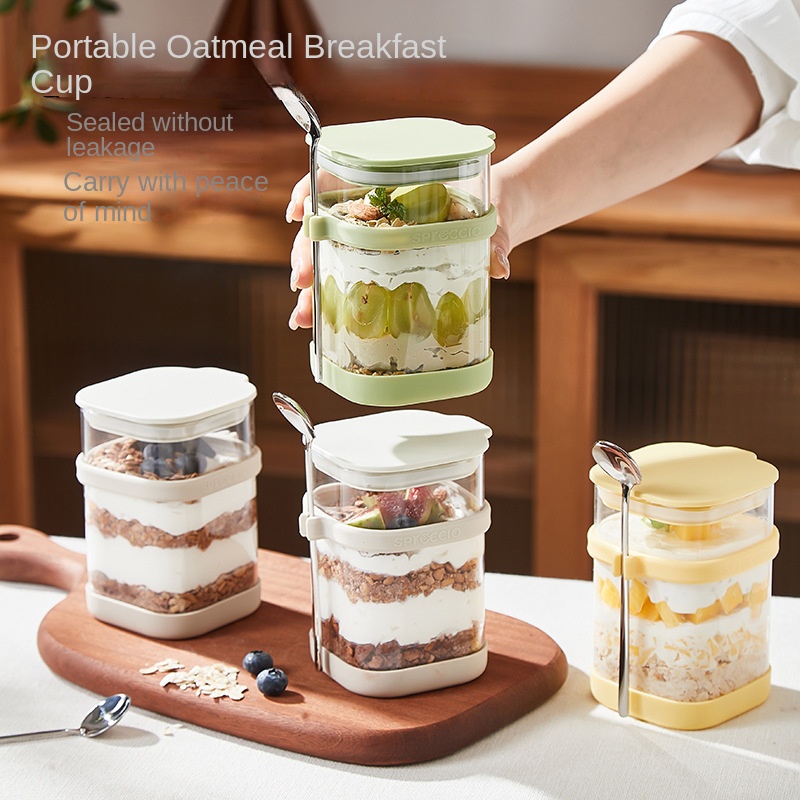 Glas-Overnight-Oats-Becher mit – Food Storage Yogurt Bewertung und Preis