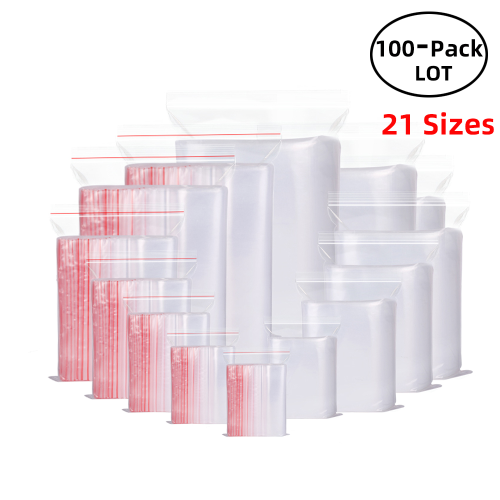 100 Teile/paket Wiederverschli – Food Storage Zipper Bags Bewertung und Preis