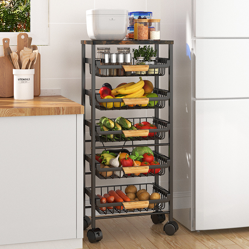 5-stufiger Draht-Obstkorb – Kü – Food Storage With Wheels Bewertung und Preis