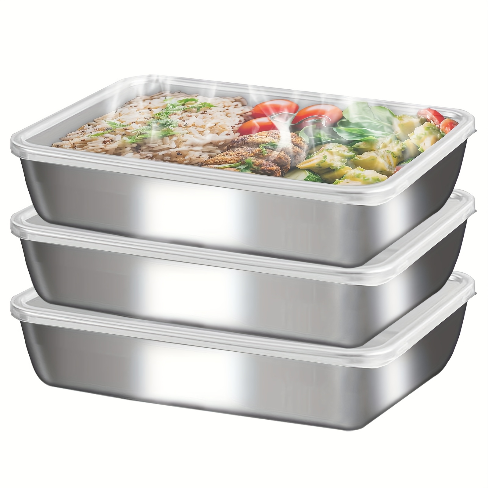 3-teiliges Edelstahl-Lebensmit – Food Storage For Camping Bewertung und Preis
