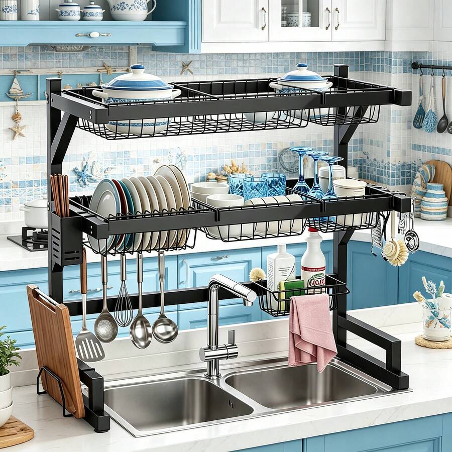 2-stufiges Küchenregal über de – Food Storage Rack For Kitchen Bewertung und Preis