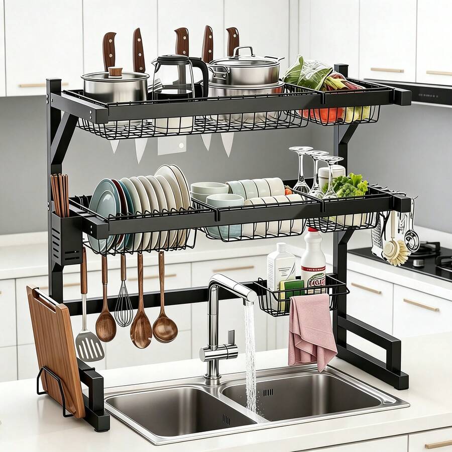 2-stufiges Küchenregal über de – Food Storage Rack For Kitchen Bewertung und Preis