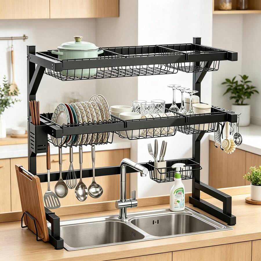 2-stufiges Küchenregal über de – Food Storage Rack For Kitchen Bewertung und Preis