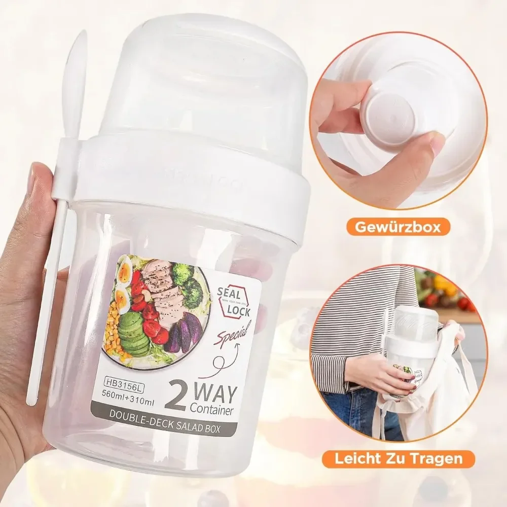 Salatbecher, Frühstückstassen, – Food Storage Yogurt Bewertung und Preis