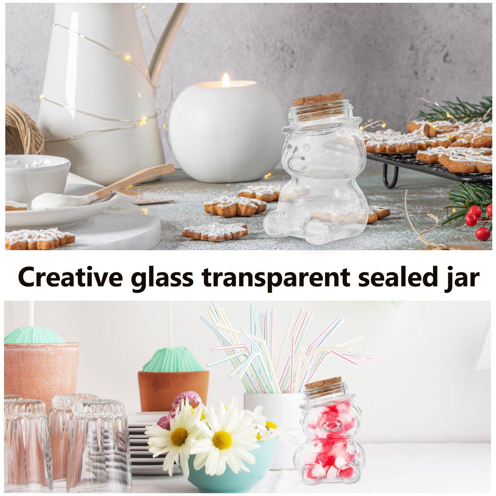 4-teiliges Glas-Bonbonglas-Set – Food Storage Glass Container Set Bewertung und Preis