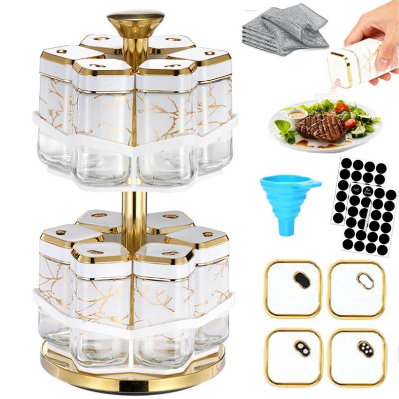 360 °   Drehbarer Gewürzregal- – Herb Keeper Container Bewertung und Preis