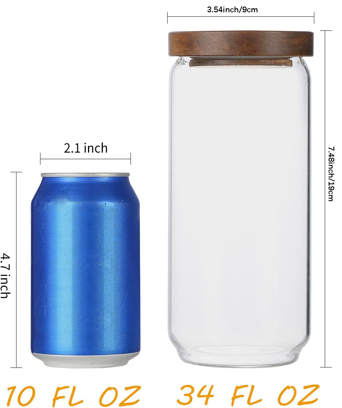 4er-Pack 34 OZ Glasgefäße mit  – Food Storage Glass Container Set Bewertung und Preis
