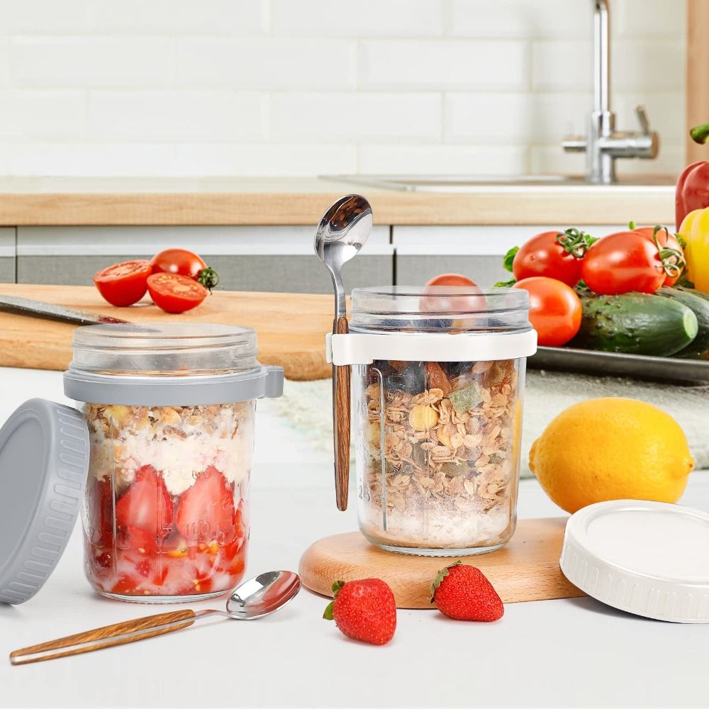 Joghurtglas, 350 ml, Overnight – Food Storage Glass Container Set Bewertung und Preis